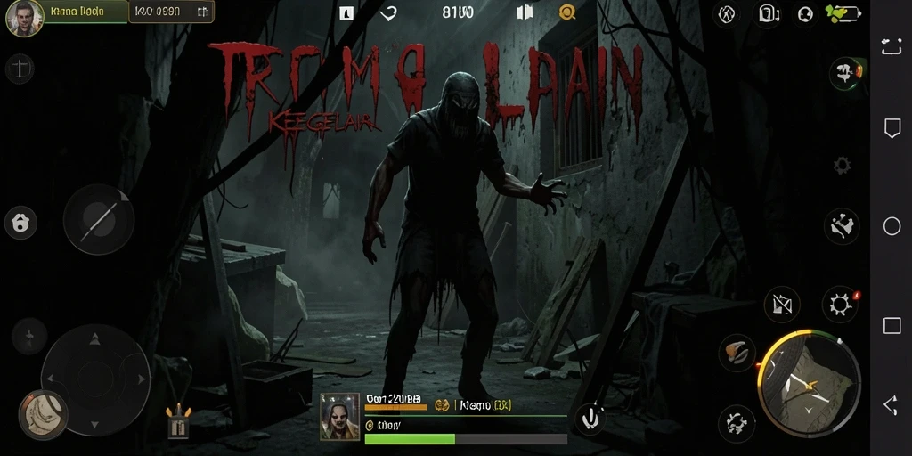Gameplay seram dengan suasana gelap dan menakutkan.