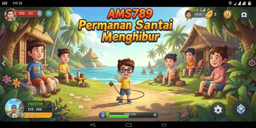 Tampilan gameplay menarik dari AMS789 yang penuh warna.