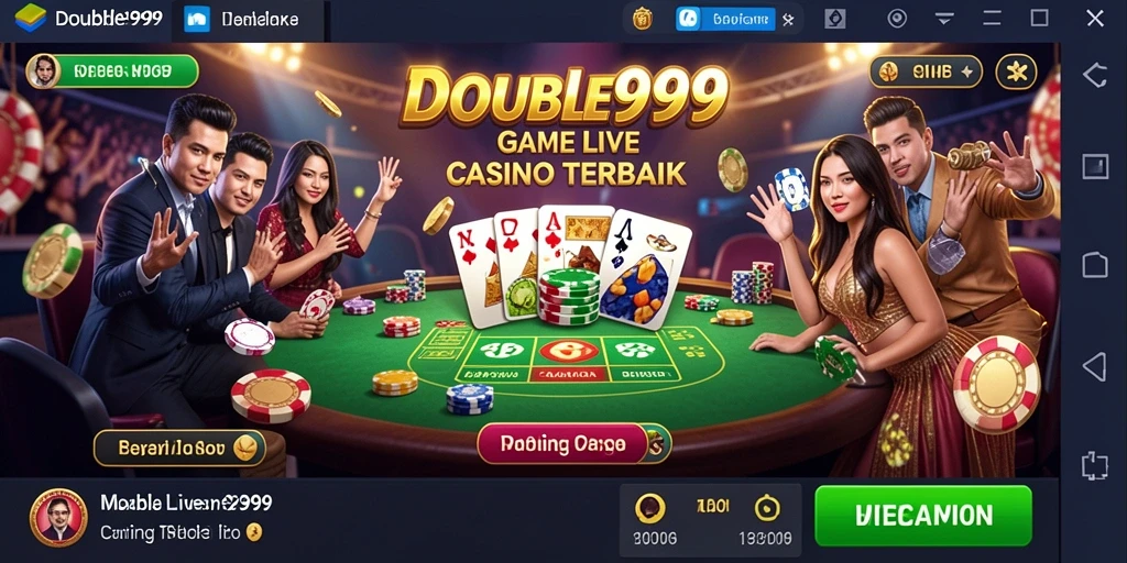 Gameplay menarik di aplikasi Live Casino DOUBLE999 dengan dealer langsung.