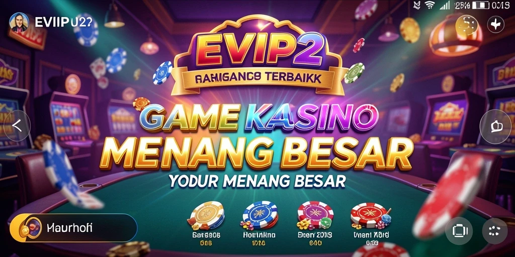 Screenshot gameplay EVIP2 yang menggambarkan keseruan permainan Kasino.
