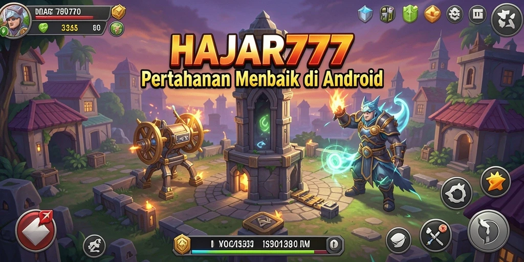 Tampilan gameplay menarik dari game Tower Defense HAJAR777.
