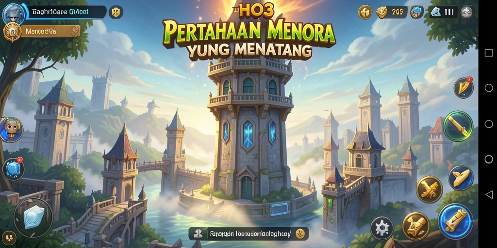 Tampilan gameplay menarik dari HO3 dalam genre Tower Defense.