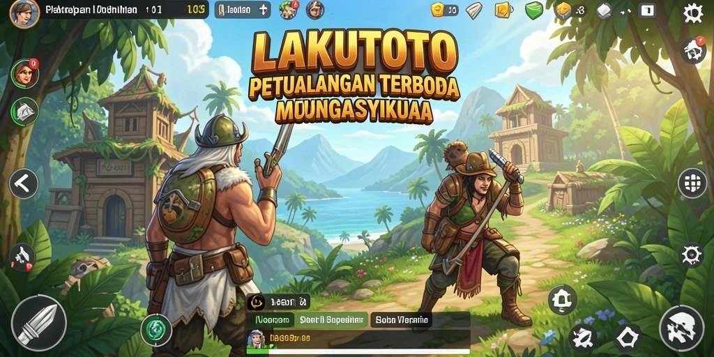 Screenshot gameplay LAKUTOTO yang menunjukkan kebebasan eksplorasi dunia terbuka.