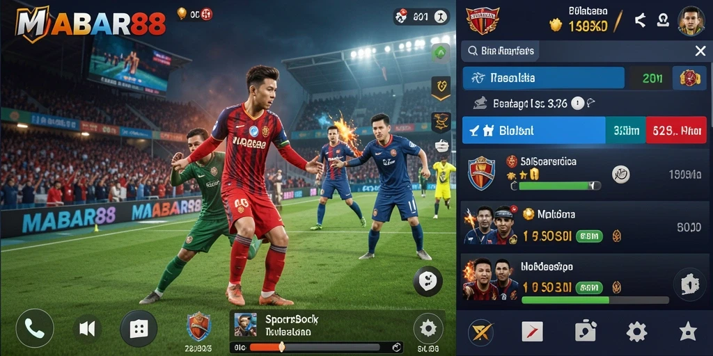 Tampilan menarik dari gameplay taruhan olahraga di MABAR88.
