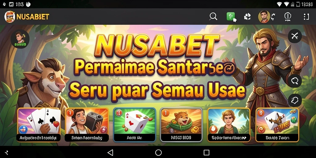 Tampilan gameplay NUSABET yang menarik dan menghibur.
