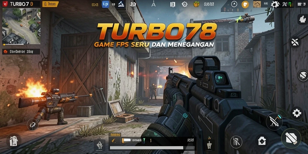 Screenshot gameplay <strong>TURBO78</strong> menunjukkan pertempuran yang intens dan mendebarkan.
