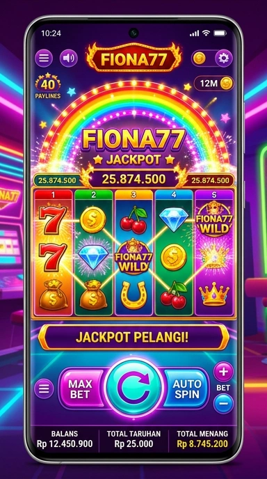Screenshot aplikasi fiona77 menampilkan kategori aplikasi yang terorganisir dengan rapi.
